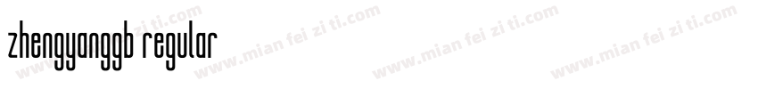zhengyanggb regular字体转换